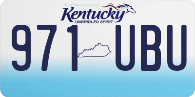 KY license plate 971UBU