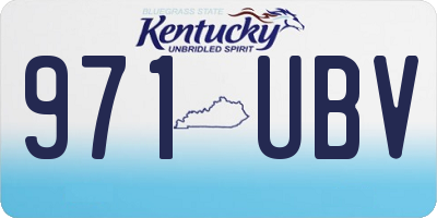 KY license plate 971UBV