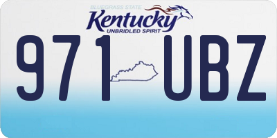 KY license plate 971UBZ