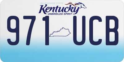 KY license plate 971UCB