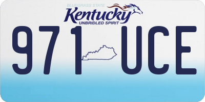 KY license plate 971UCE