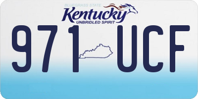 KY license plate 971UCF