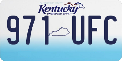 KY license plate 971UFC