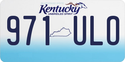 KY license plate 971ULO