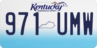 KY license plate 971UMW