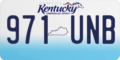 KY license plate 971UNB