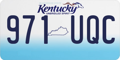 KY license plate 971UQC