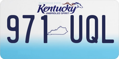 KY license plate 971UQL