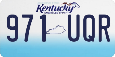 KY license plate 971UQR