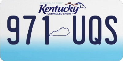 KY license plate 971UQS