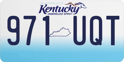 KY license plate 971UQT
