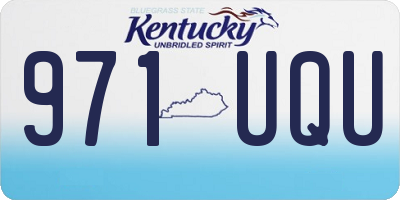 KY license plate 971UQU
