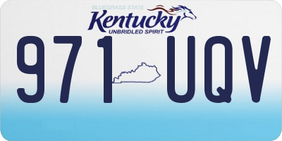 KY license plate 971UQV