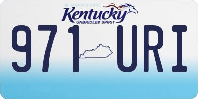 KY license plate 971URI