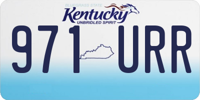 KY license plate 971URR