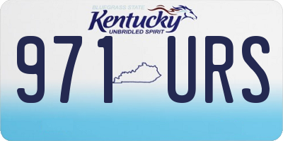 KY license plate 971URS