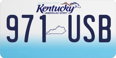 KY license plate 971USB