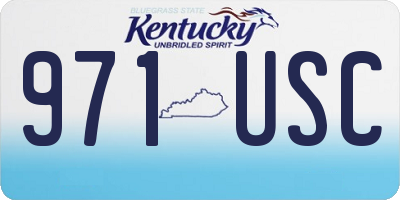KY license plate 971USC