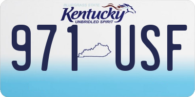 KY license plate 971USF