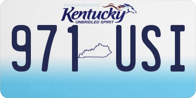 KY license plate 971USI