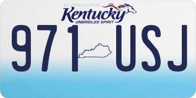 KY license plate 971USJ