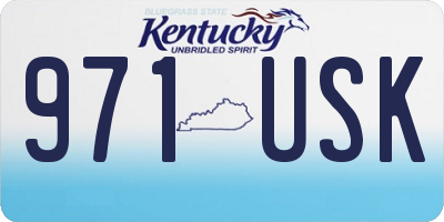 KY license plate 971USK