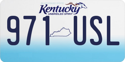 KY license plate 971USL