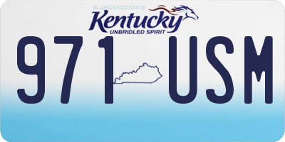 KY license plate 971USM