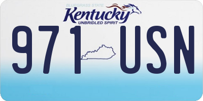 KY license plate 971USN
