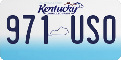 KY license plate 971USO