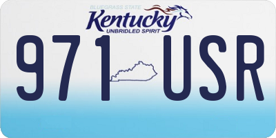 KY license plate 971USR