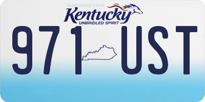 KY license plate 971UST