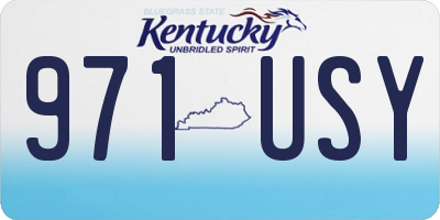 KY license plate 971USY