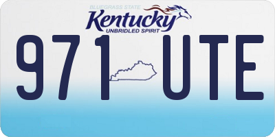 KY license plate 971UTE