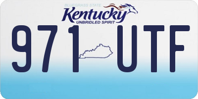 KY license plate 971UTF