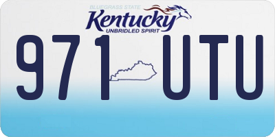 KY license plate 971UTU