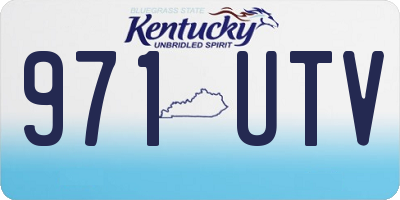 KY license plate 971UTV