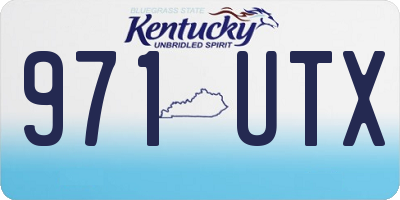 KY license plate 971UTX