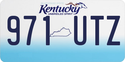 KY license plate 971UTZ