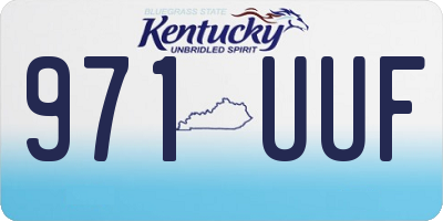 KY license plate 971UUF