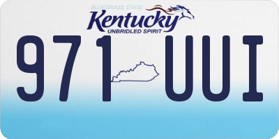 KY license plate 971UUI