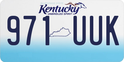 KY license plate 971UUK