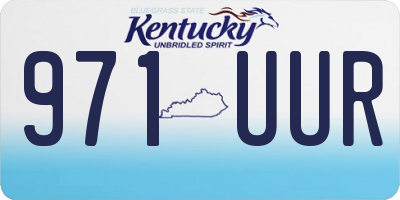 KY license plate 971UUR