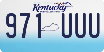 KY license plate 971UUU