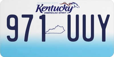 KY license plate 971UUY