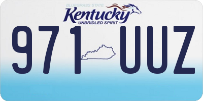 KY license plate 971UUZ