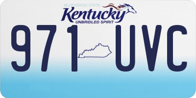 KY license plate 971UVC