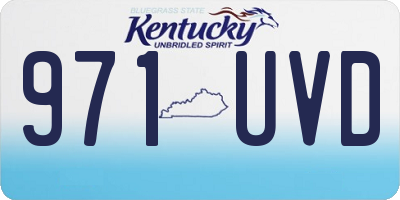 KY license plate 971UVD