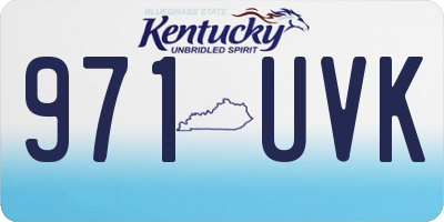 KY license plate 971UVK