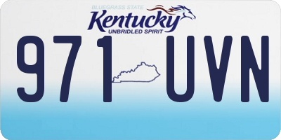 KY license plate 971UVN